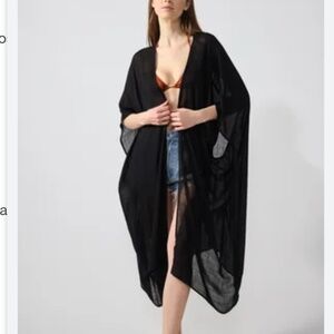 BNWT “ONLY” Luna Palm Beach Coverup Cardigan . L/XL.Black